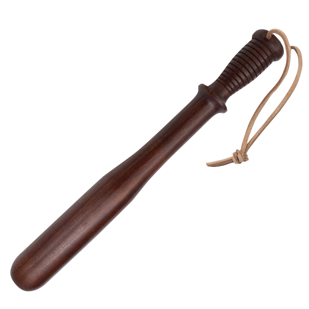 Red Deer Wooden Tire Checker with Leather Carrying Strap Dark Walnut